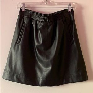Faux leather skirt